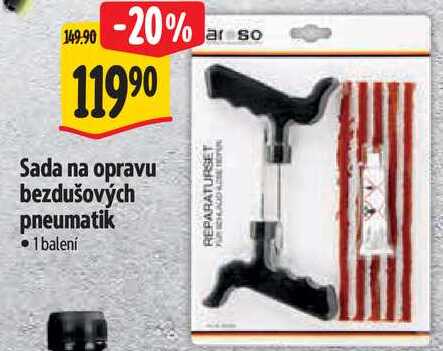 Sada na opravu bezdušových pneumatik 