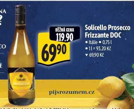 Solicello Prosecco Frizzante DOC, 0,75 l