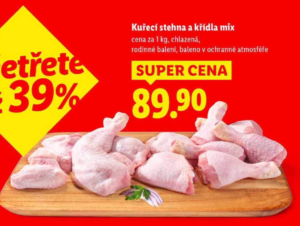 Kuřecí stehna a křídla mix, cena za 1 kg