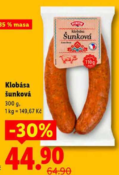 Klobása šunková, 300 g