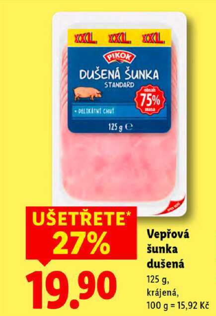 Vepřová šunka dušená, 125 g