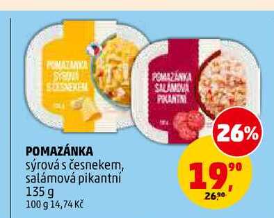 POMAZÁNKA sýrová s česnekem, 135 g