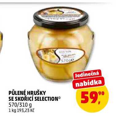 PŮLENÉ HRUŠKY SE SKOŘICÍ SELECTION, 570 g