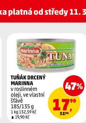 TUŇÁK DRCENÝ MARINNA, 185 g
