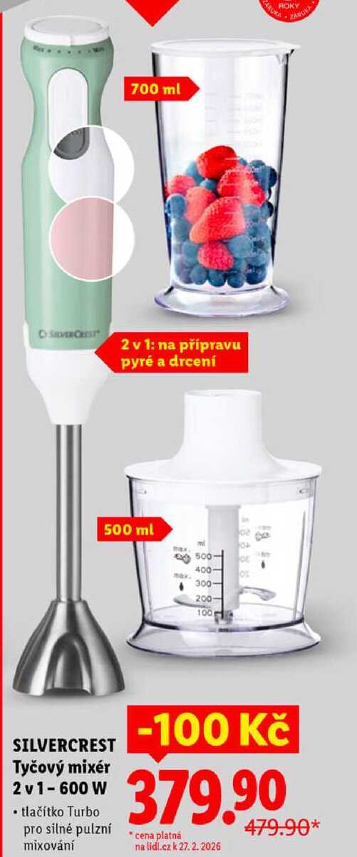 Tyčový mixér 2 v1 - 600 W