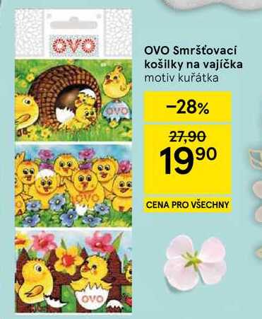 OVO Smršťovací košilky na vajíčka, motiv kuřátka 