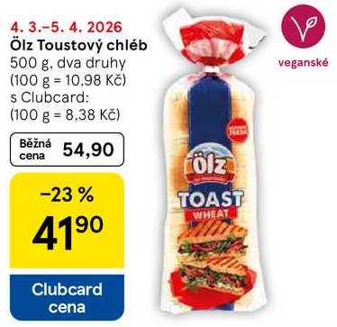 Ölz Toustový chléb, 500 g, dva druhy