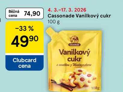 Cassonade Vanilkový cukr, 100 g  