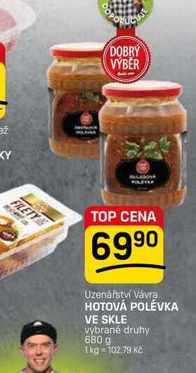 HOTOVÁ POLÉVKA VE SKLE vybrané druhy 680 g 