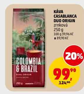 KÁVA CASABLANCA DUO ORIGIN zrnková, 250 g