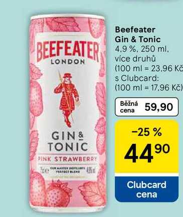 Beefeater Gin & Tonic 4.9%, 250 ml