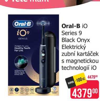 Oral-B iO Series 9 Black Onyx Elektrický zubní kartáček s magnetickou technologií iO 