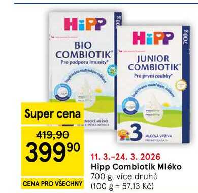 Hipp Combiotik Mléko, 700 g, více druhů  
