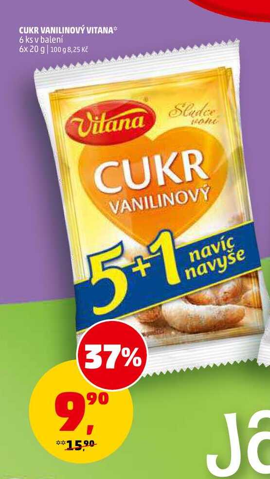 CUKR VANILINOVÝ VITANA, 6x 20 g 