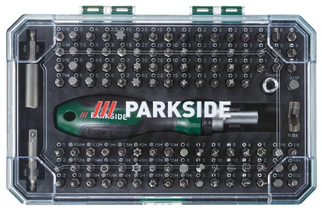PARKSIDE Sada bitů s ráčnou 115dílná