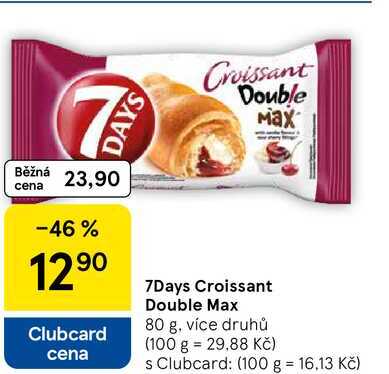 7Days Croissant Double Max, 80 g, více druhů 