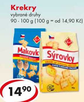 Krekry, 90-100 g