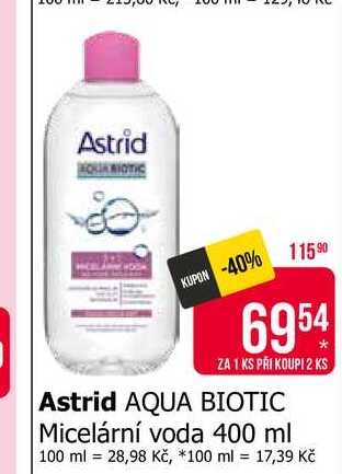 Astrid Micelární voda 400 ml