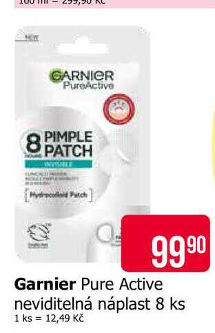 Garnier Pure Active neviditelná náplast 8 ks 