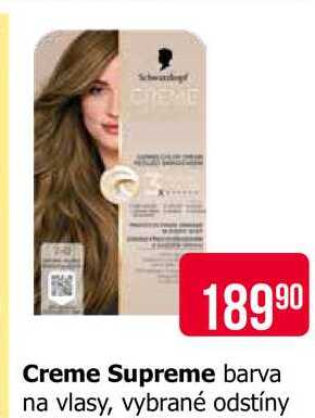 Creme Supreme barva na vlasy, vybrané odstíny 
