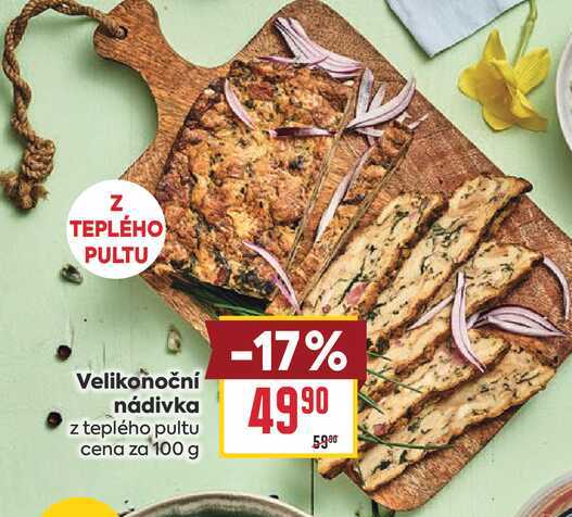 Velikonoční nádivka z teplého pultu cena za 100 g