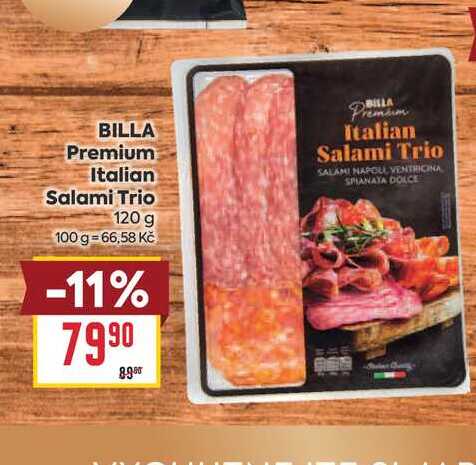 BILLA Premium Italian Salami Trio 120 g 