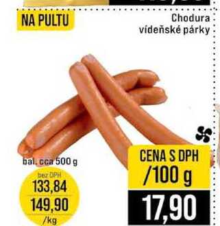 Chodura vídeňské párky bal cca 500 g 100g