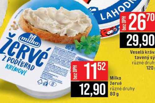 Milko žervé různé druhy 80 g 