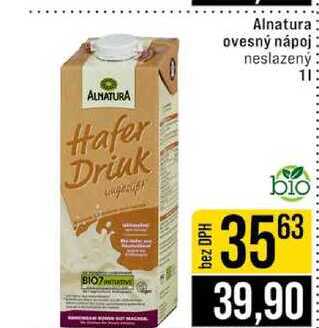 Alnatura ovesný nápoj neslazený 1l