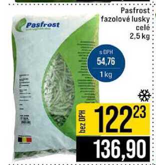 Pasfrost fazolové lusky 2,5 kg