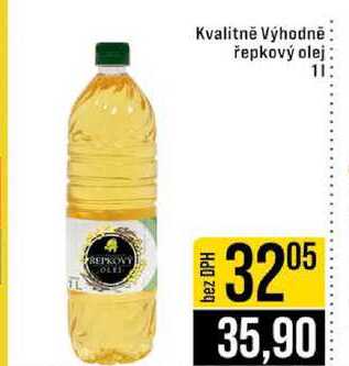 Kvalitně Výhodně řepkový olej 1l