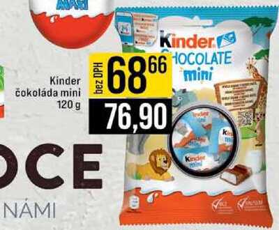 Kinder čokoláda mini 120 g 