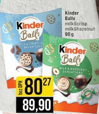 Kinder Balls milk&crisp milk hazelnut 90g 