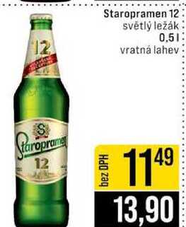 Staropramen 12 světlý ležák 0,5l