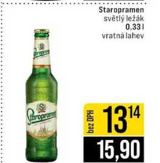 Staropramen světlý ležák 0,33l