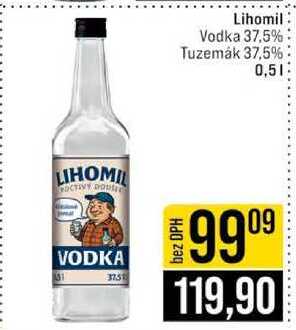 Lihomil Vodka 37,5% Tuzemák 37,5% 0,5l