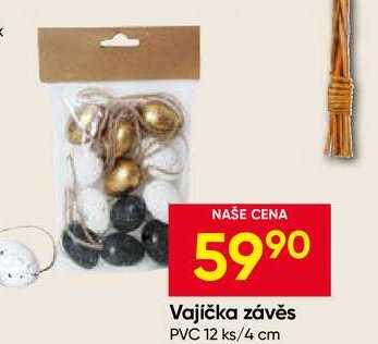 Vajíčka závěs PVC 12 ks/4 cm