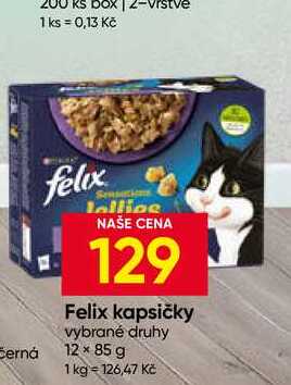 Felix kapsičky vybrané druhy 12× 85 g
