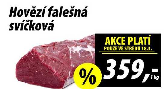 Hovězí falešná svíčková, 1 kg 
