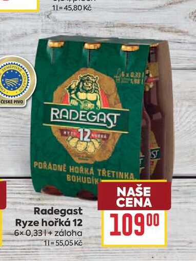 Radegast Ryze hořká 12 6x0,33l