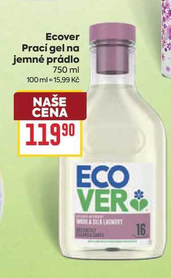 Ecover Prací gel na jemné prádlo 750 ml 