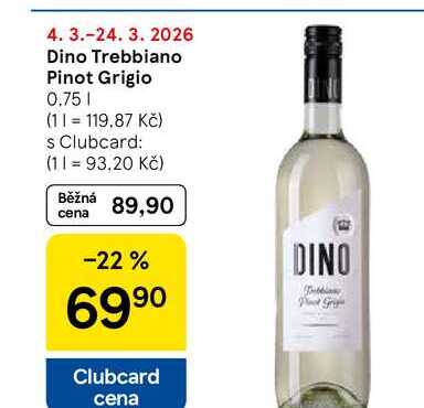 Dino Trebbiano Pinot Grigio, 0.75 l