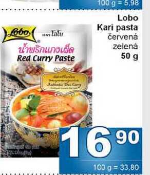 Lobo Kari pasta červená zelená 50 g 