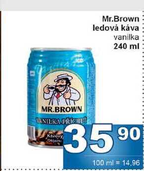 Mr.Brown ledová káva vanilka 240 ml