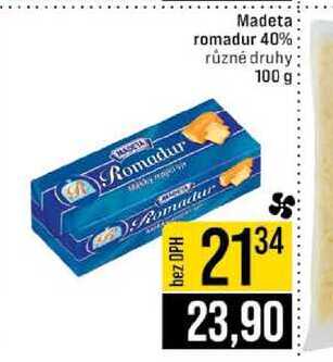 Romadur Madeta romadur 40% různé druhy 100 g 