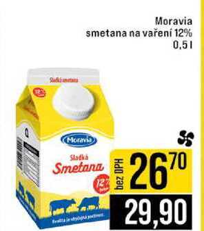 Moravia smetana na vaření 12% 0,5l 
