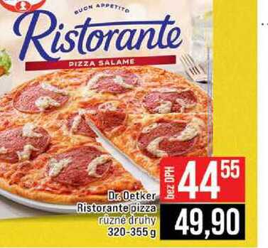 Dr. Oetker Ristorante pizza různé druhy 320-355 g 