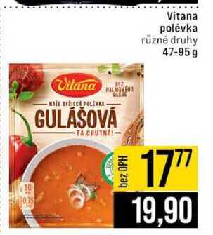Vitana polévka různé druhy 47-95 g 