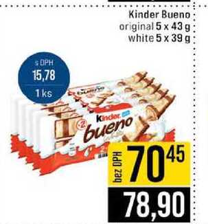 Kinder Bueno original 5 x 43g white 5 x 39 g