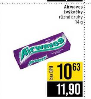 Airwaves žvýkačky různé druhy 14g